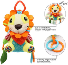 Load image into Gallery viewer, Baby Hanging Rattles Toys, Crib Stroller Toy C-Clip for Car Seat Lion
