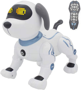 RC Robotic Stunt Puppy Voice Control Toys, Programmable Robot with Sound for Kids