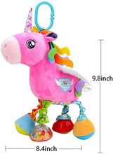 Load image into Gallery viewer, Baby Car Stroller Rattle Toy, Hanging Stuffed Unicorn
