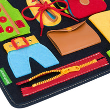 Load image into Gallery viewer, Montesorri Toys - Learn to Dress Busy Board for Toddlers 2Y+