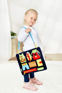 Montesorri Toys - Learn to Dress Busy Board for Toddlers 2Y+