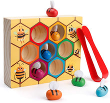 Load image into Gallery viewer, Montesorri Toys - Clamp Bee to Hive Matching Game 2Y+
