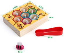 Load image into Gallery viewer, Montesorri Toys - Clamp Bee to Hive Matching Game 2Y+