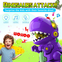 Load image into Gallery viewer, Dinosaur Bubble Machine with Bump N Go 3Y+
