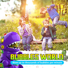 Load image into Gallery viewer, Dinosaur Bubble Machine with Bump N Go 3Y+