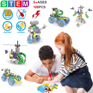 STEM Toys - Engineering Building Blocks - 109 PCS - 5Y+