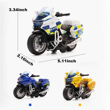 Load image into Gallery viewer, Diecast Toys - Police Motorcycle Toys 3Y+
