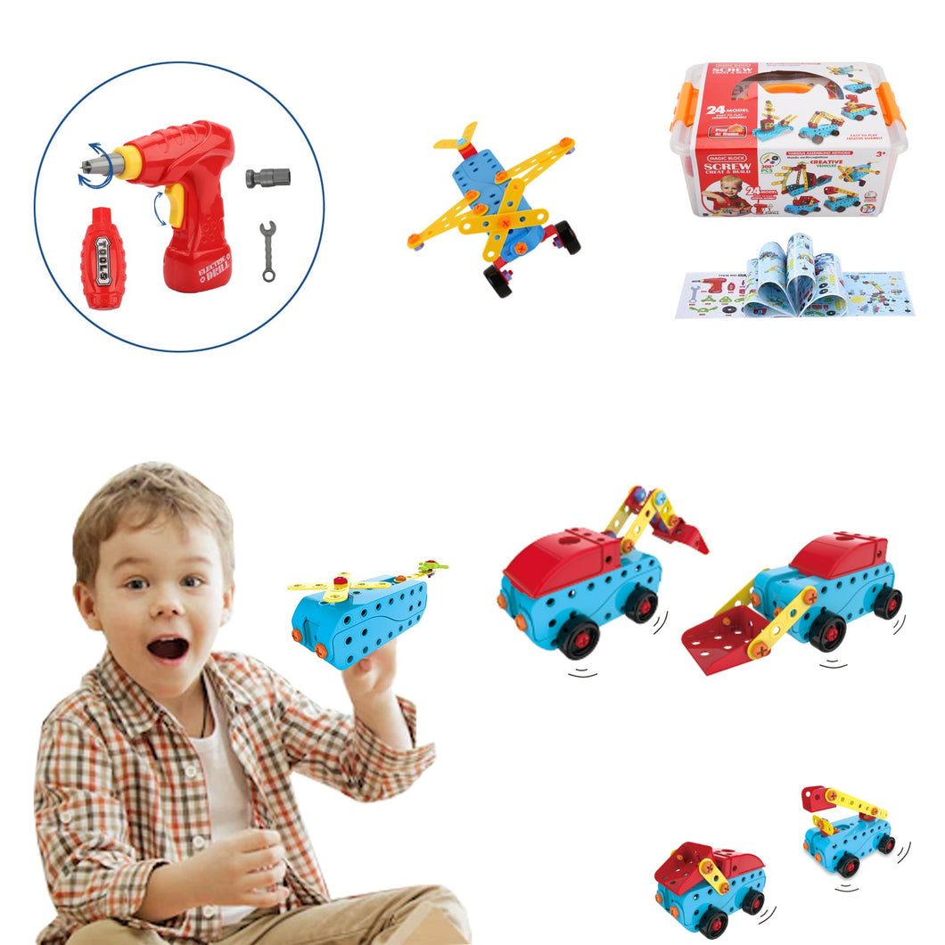 STEM car construction set, Hoogar, ABS, 3 years+, Multicolor