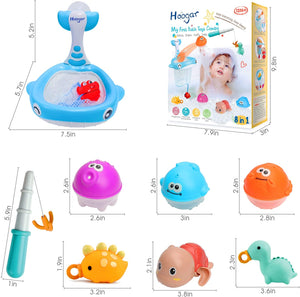 Hoogar bath toys set, 8in1, Multicolor
