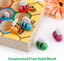 Load image into Gallery viewer, Montesorri Toys - Clamp Bee to Hive Matching Game 2Y+
