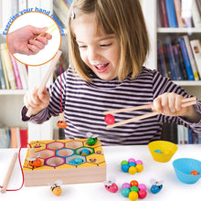 Load image into Gallery viewer, Montesorri Toys - Clamp Bee &amp; Beads Hive Match Game 3Y+
