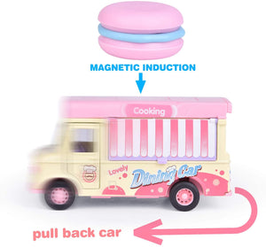 Diecast Toys - Magnet Sense Dinning Car - Diecast - Pullback- 3Y+