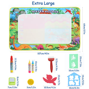 Interactive water drawing mat, Hoogar, 107x69 cm, 3 years+, Multicolor