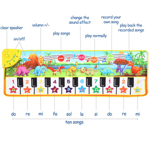 Musical mat, Hoogar, ABS, 3 years+, 110x36 cm, Multicolor