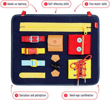 Load image into Gallery viewer, Montesorri Toys - Busy Sensory Board for Toddlers 2Y+
