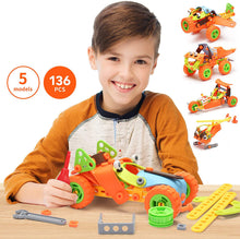 Load image into Gallery viewer, STEM Toys - Educational DIY Construction Kit - 136 PCS - 6Y+

