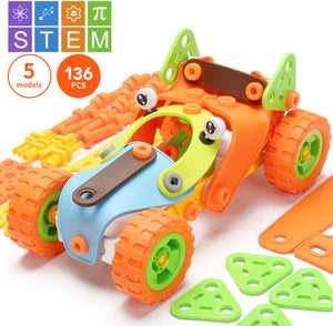 STEM Toys - Educational DIY Construction Kit - 136 PCS - 6Y+