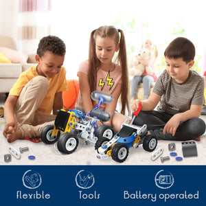 STEM Toys for Boys, 10-in-1 Educational Building Toys, 113 pcs - 5Y+